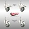 Service Caster 3 Inch 316SS Gray Polyurethane 3/8 Inch Threaded Stem Caster Lock Brake, 2PK SCC-SS316TSTTL20S314-PPUB-381615-2S2 - alternate 2